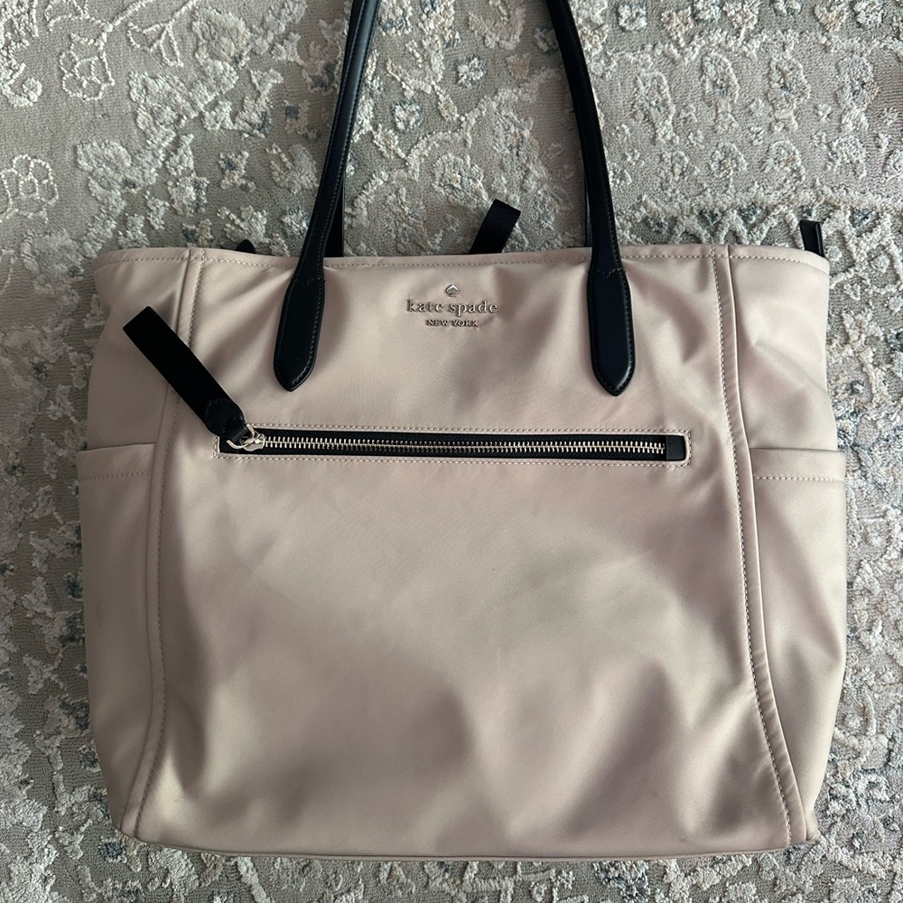 Kate Spade Tan Nylon Diaper Baby Tote Bag